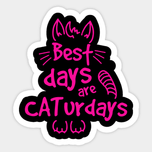 Caturdays are the best days Sticker